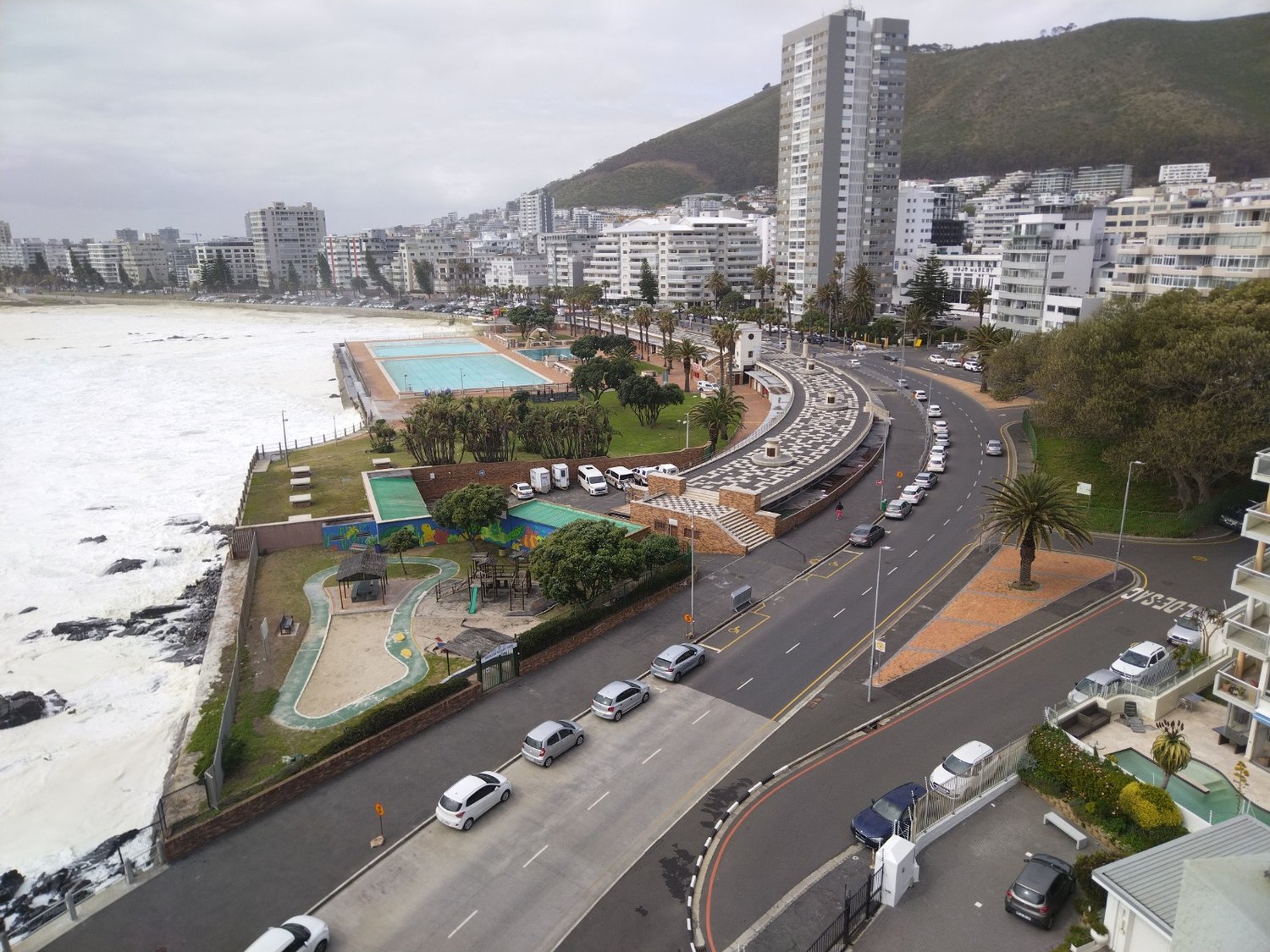 Cape Town Sea Point promenade and coastal road along the Atlantic seaboard