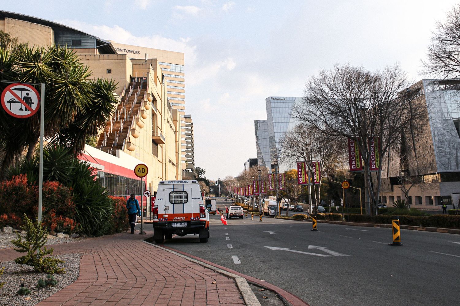 Metro police on patrol in Sandton